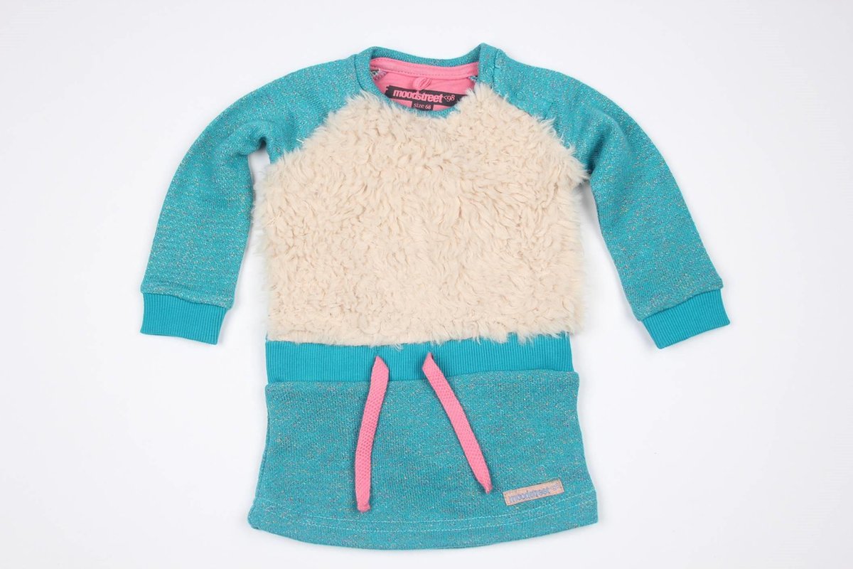 Jurk - turquoise - Maat 86