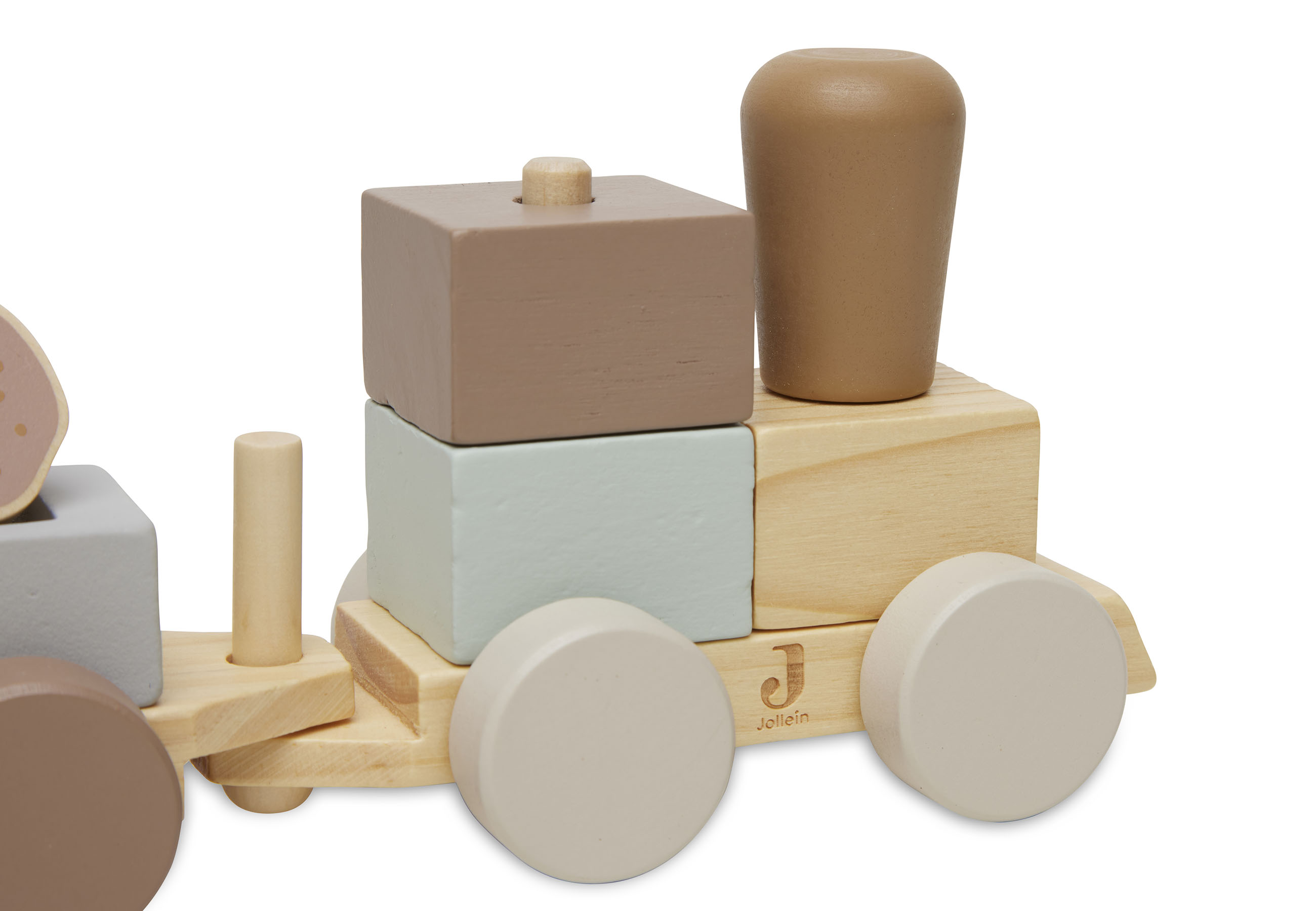 Houten Speelgoedtrein 45x12cm Farm Boerderij - afbeelding 3