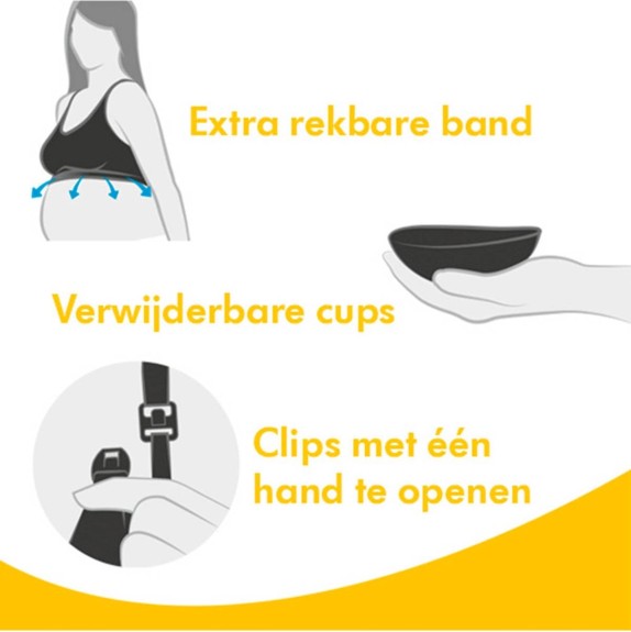 Medela Zwangerschapsbh & Voedingsbh Wit - Maat XL