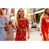 Vingino Meisjes Jurk Primma - Red Lollipop - Maat 140