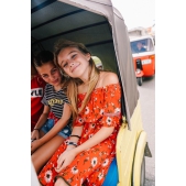 Vingino Meisjes Jurk Primma - Red Lollipop - Maat 140