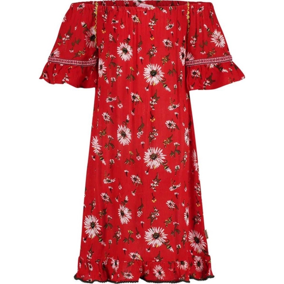 Vingino Meisjes Jurk Primma - Red Lollipop - Maat 140