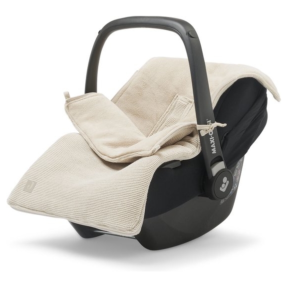 Jollein Voetenzak voor Autostoel - Basic Knit Nougat