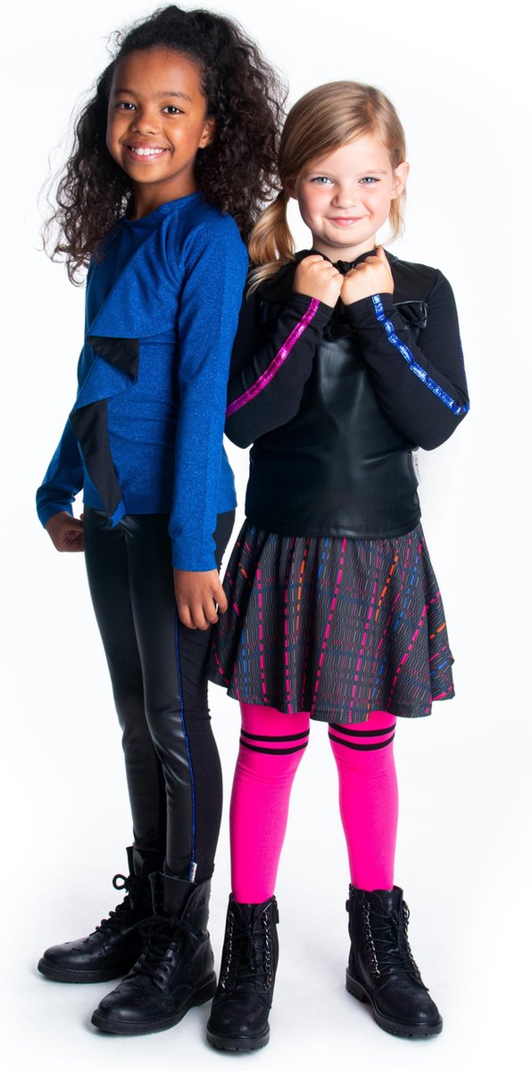 Meisjes Broek Leather Look - Maat 110 - afbeelding 3