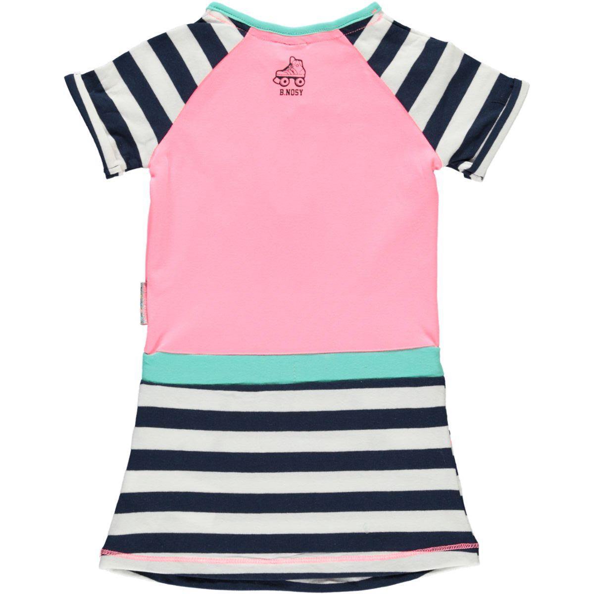 Meisjes Jurk - stripe blueberry/white - Maat 74 - afbeelding 2
