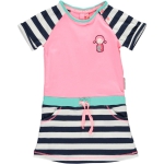 Meisjes Jurk - stripe blueberry/white - Maat 74