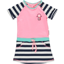 B. Nosy Meisjes Jurk - stripe blueberry/white - Maat 74