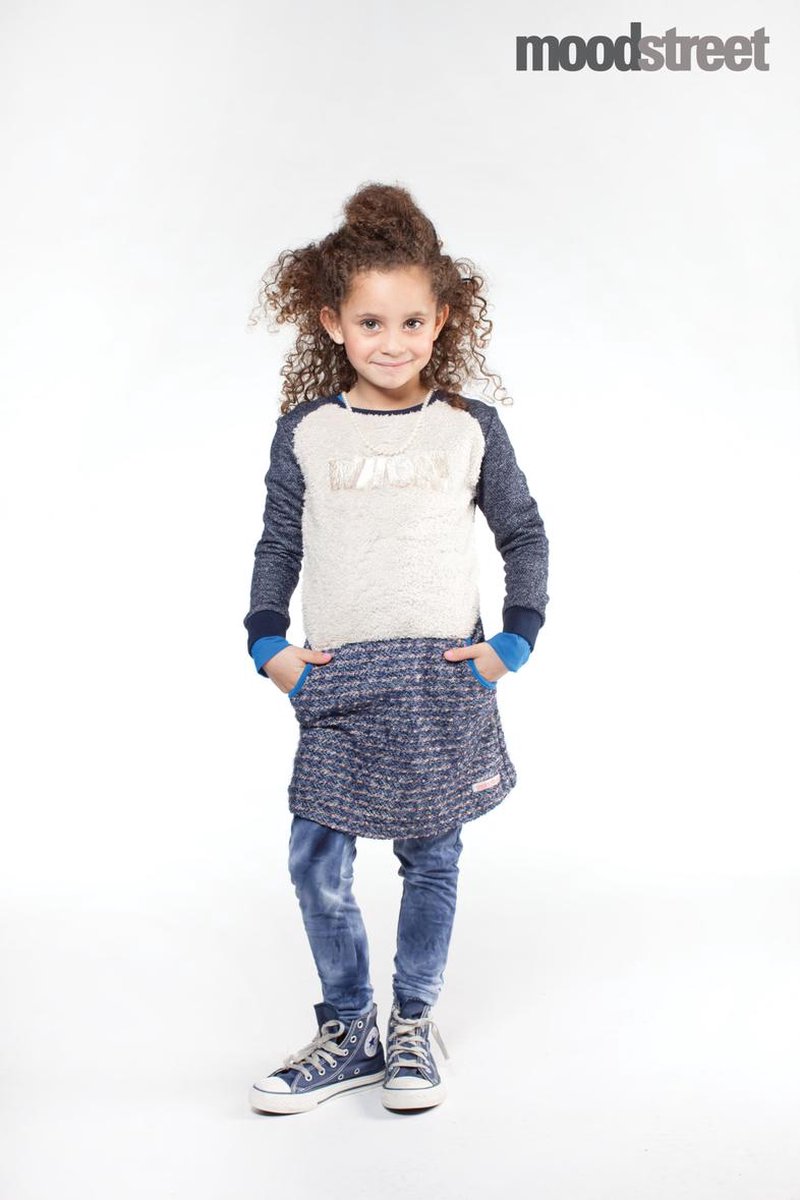 Meisjes Jurk - Navy - Maat 110 - afbeelding 3